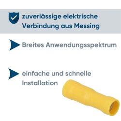 Kalitec RHVG5 Rundstecker Buchse 5mm gelb vollisoliert