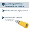 Kalitec RSG5 Rundstecker Stift 5mm gelb teilisoliert