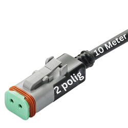 Deutsch DT06-2S 2 polig mit angespritztem 10 m PUR Kabel...