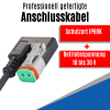 DT06-2S Buchse 2 polig mit angespritztem 5 m PUR Kabel 2x0,75 mm² LED+Diode vorkonfektionierte Leitung 922160