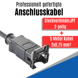 JPT Stecker 2 polig mit angespritztem 5 m PVC Kabel...