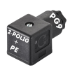 Ventilstecker 3 polig GDA3090S61 Bauform A Ventilsteckverbinder PG9 Stecker 2-polig+PE schwarz 700286
