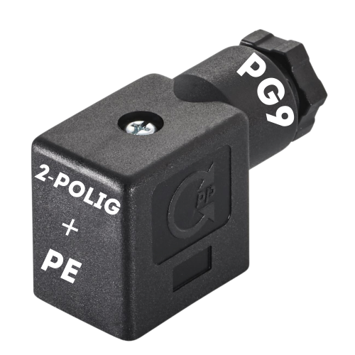 Vārsta savienotājs GIB3090S61, Bf.B-Ind, melns, PG9