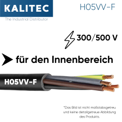 Kalitec H05VV-F 4G0,75mm² PVC Schlauchleitung schwarz