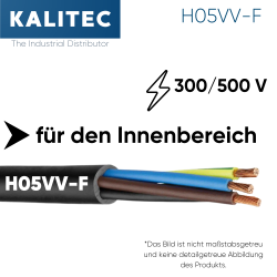 Kalitec H05VV-F 3G1,0mm² PVC Schlauchleitung schwarz