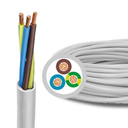 H05VV-F 3G2.5mm² PVC ホースライン ホワイト