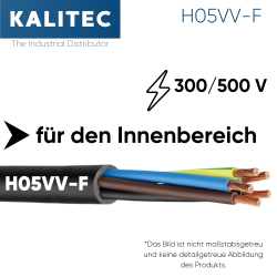 Kalitec H05VV-F 5G2,5mm² PVC Schlauchleitung schwarz