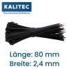 Kalitec kablo bağları 80x2.4 siyah 100lü set