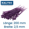 Kalitec Kabelbinder 200x2,5 Lila 100er Set