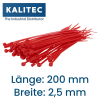 Fascette Kalitec 200x2,5 rosse set da 100