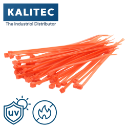 Kalitec cable ties 200x3.6 orange set of 100