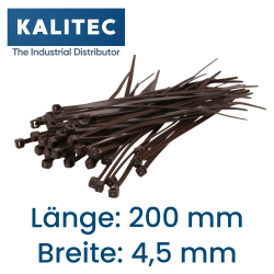 Bridas Kalitec 200x4,5 marrón juego de 100