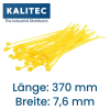Kalitec kabeļu saites 370x7,6 dzeltens komplekts 100