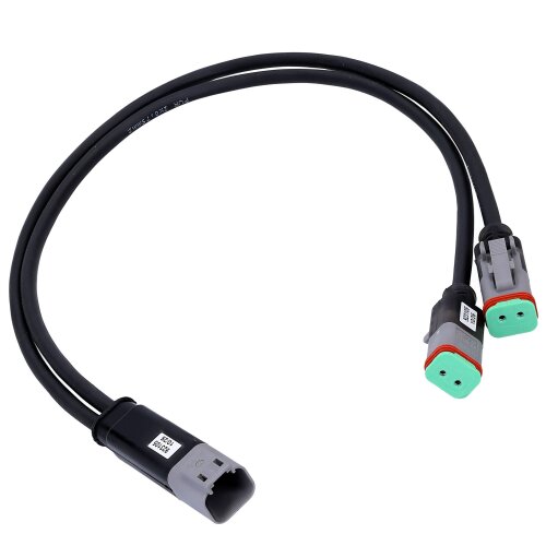 Tysk Y-fordeler 2-polet 923105 Dobbelt DT04-2P til 2x DT06-2S med 0,5 m dobbelt kabeludtag 2 x 0,75 mm²