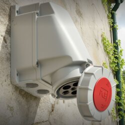 PCE 135-6 Presa CEE da muro 63A 5p 6h IP67 POWER TWIST