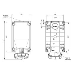 PCE 145-6 Presa CEE da muro 125A 5p 6h IP67 POWER TWIST