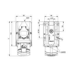 Tomada de parede PCE 9215-6 CEE + SSD COMBO 16A 5p 6h IP44