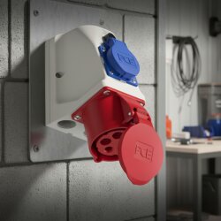 PCE 9225-6 Розетка CEE + SSD COMBO 32A 5p 6h IP44