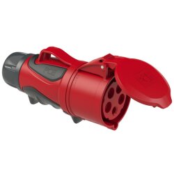 Kopling PCE 2153-6 CEE 16A 5p 6h IP54 GRIP