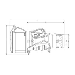 Złącze PCE 2153-6 CEE 16A 5p 6h IP54 GRIP