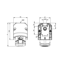 PCE 115-6tt CEE sienas kontaktligzda 16A 5p 6h IP44 TT