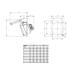 PCE 425-6tt CEE priză de suprafață înclinată (80x97mm) 32A 5p 6h IP44/IP54 TT