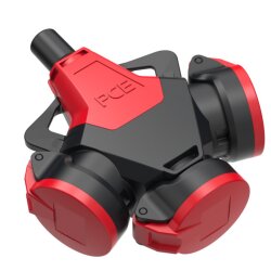 PCE 253722-sr 3-Wegekupplung Taurus2 Vollgummi mit...