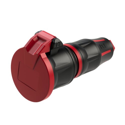 PCE 25712-sr Schutzkontaktkupplung KD nat IP54 rot Serie TopTaurus2