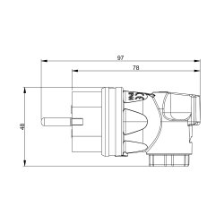 PCE 05811-s Ð·Ð°Ñ‰Ð¸Ñ‚ÐµÐ½ ÐºÐ¾Ð½Ñ‚Ð°ÐºÑ‚ÐµÐ½ ÑŠÐ³Ð»Ð¾Ð² Ñ‰ÐµÐ¿ÑÐµÐ», Ð³ÑƒÐ¼ÐµÐ½ nat IP44 (Ñ‡ÐµÑ€ÐµÐ½) ÑÐµÑ€Ð¸Ñ Taurus