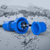 PCE 20051-b Schutzkontaktstecker mit Schutzkappe IP66/68 (blau)