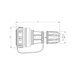PCE 20251-b zaščitna kontaktna sklopka nat s pokrivnim trakom IP66/68 (modra)