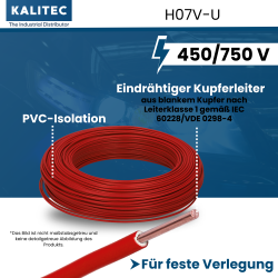 Kalitec H07V-U 2,5 mm² rot 100m Karton