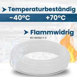 Kalitec H07V-U 1,5 mm² weiß 10m
