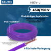 Kalitec H07V-U 2,5 mm² violett 10m