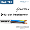 Kalitec H03VV-F 3G0,75mm² PVC Schlauchleitung weiß
