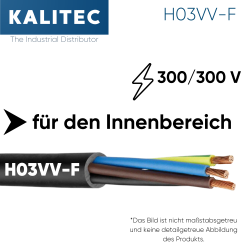 Kalitec H03VV-F 3G0,75mm² PVC Schlauchleitung schwarz