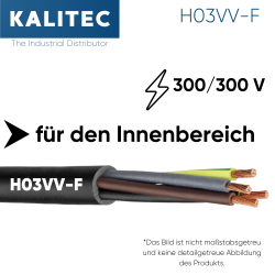 Kalitec H03VV-F 4G0,75mm² PVC Schlauchleitung schwarz