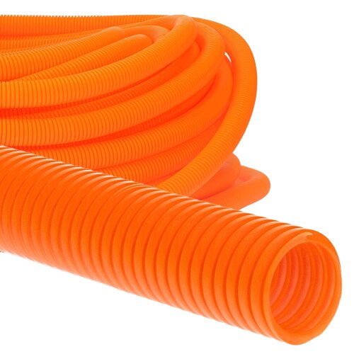 10 Meter Kalitec Wellrohr PPmod NW 8,5 orange I Wellschlauch ungeschlitzt I Marderschutzrohr I Leerrohr I Kabelschutz AD 11,6 mm ID 8,5 mm