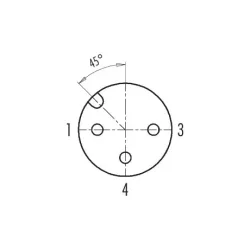 binder 99-0430-07-04 M12 Kabeldose 3-polig, Schraubklemme, ungeschirmt, IP67, 4,0–6,0 mm