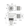 binder 99-1437-822-05 M12 Winkelstecker 5-polig, schirmbar, Schraubklemme, IP67, 6,0–8,0 mm