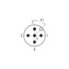 binder 99-1429-822-04 M12 Winkelstecker 4-polig, schirmbar, Schraubklemme, IP67, 6,0–8,0 mm