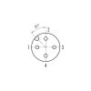 binder 99-1430-812-04 M12 Kabeldose 4-polig, schirmbar, Schraubklemme, IP67, 6,0–8,0 mm