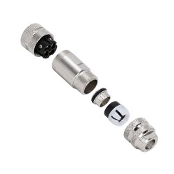 binder 99-1436-812-05 M12 Kabeldose 5-polig, schirmbar, Schraubklemme, IP67, 6,0–8,0 mm