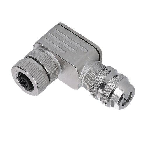 binder 99-1436-822-05 M12 Winkeldose 5-polig, schirmbar, Schraubklemme, IP67, 6,0–8,0 mm