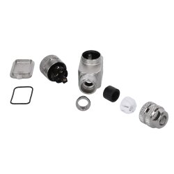 binder 99-1436-822-05 M12 Winkeldose 5-polig, schirmbar, Schraubklemme, IP67, 6,0–8,0 mm