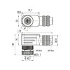 binder 99-1436-822-05 M12 Winkeldose 5-polig, schirmbar, Schraubklemme, IP67, 6,0–8,0 mm