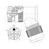 binder 99-0640-370-05 M12 L Winkeldose 4+FE, Schraubklemme, ungeschirmt, IP67, 8,0–13,0 mm