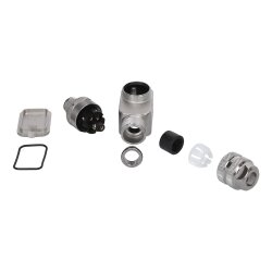 binder 99-1437-824-05 M12 Winkelstecker 5-polig, schirmbar, Schraubklemme, IP67, 4,0–6,0 mm