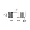 binder 99-1486-812-08 M12 Kabeldose 8-polig, schirmbar, Schraubklemme, PG 9, IP67, 6,0–8,0 mm