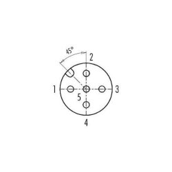binder 99-1486-914-08 M12 Kabeldose 8-polig, schirmbar, Schraubklemme, IP67, 8,0–10,0 mm
